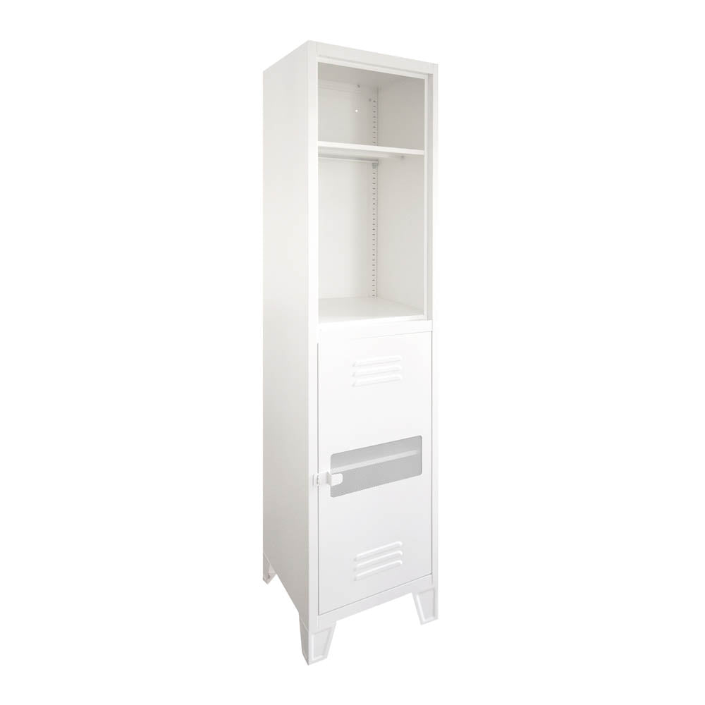 COMBO 9: Mesa de TV Lite Rock Blanco Mate + 2 Estantes Lite Rock Blanco Mate
