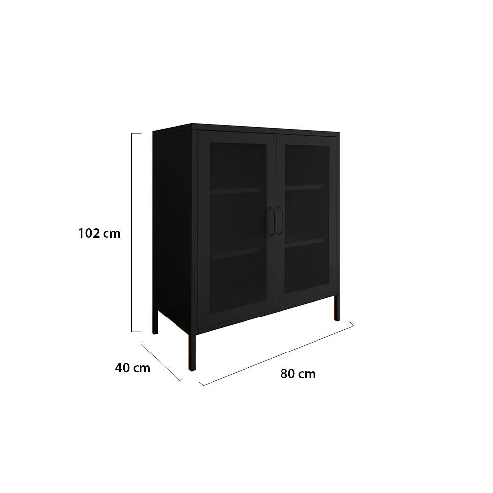 Estante Folk Cabinet Negro Mate