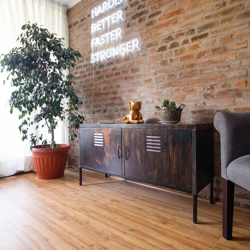 COMBO 6: Mesa de TV Lite Pop Rusty + Estante Lite Classic Rusty