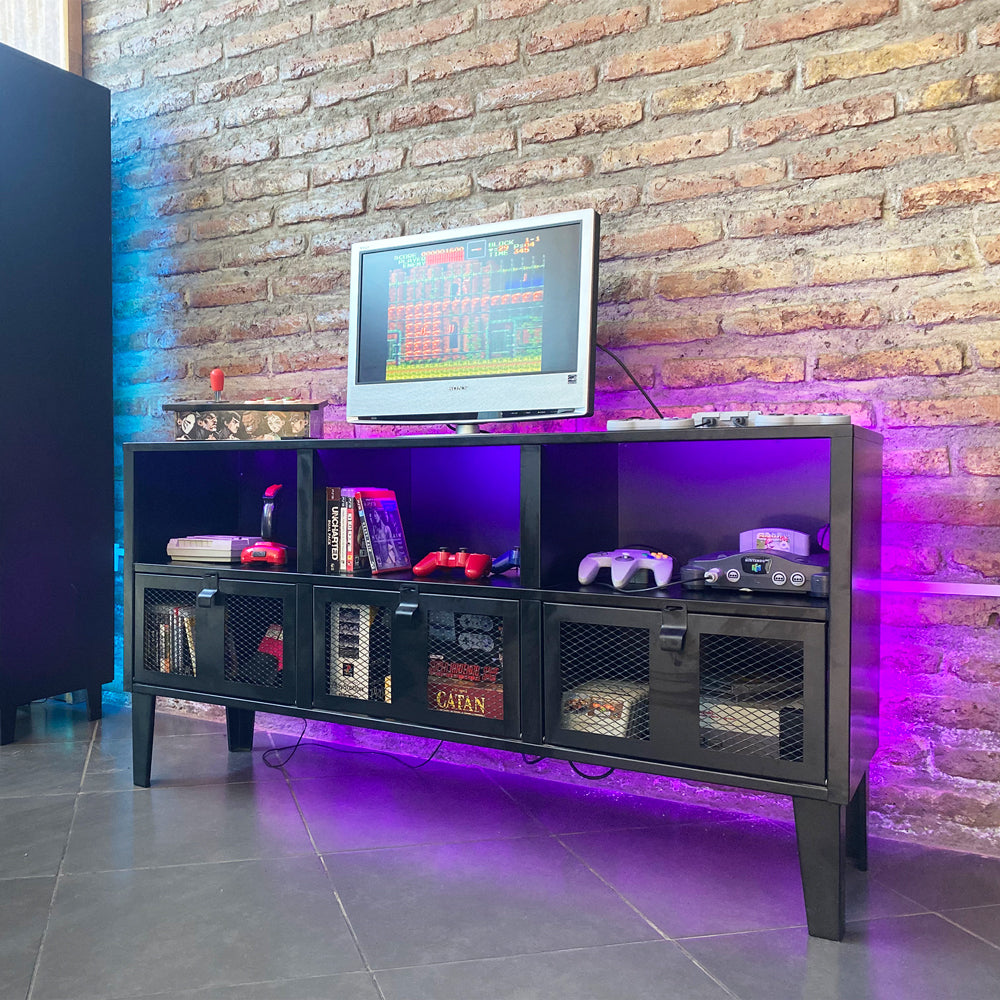 Mesa de TV Gamer Negro Mate