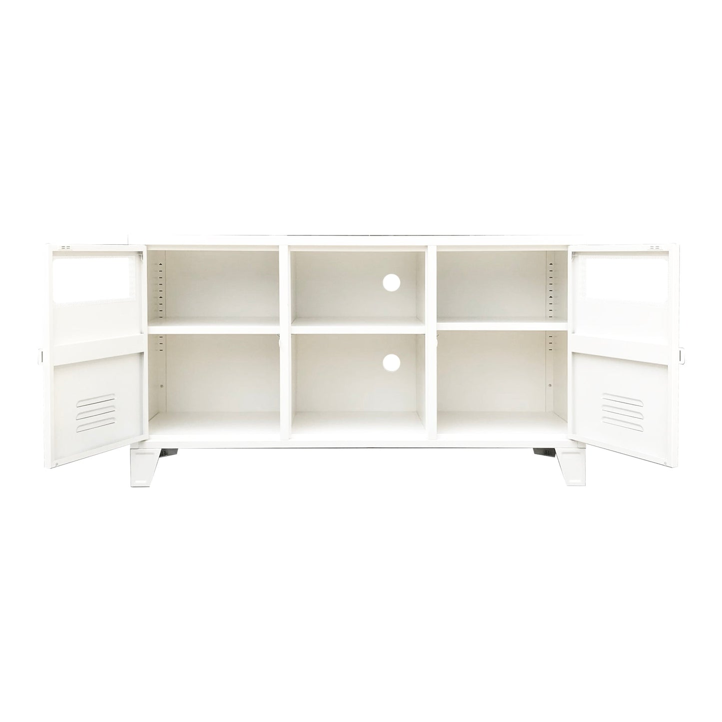 COMBO 10: Mesa de TV Lite Rock Blanco Mate + Estante Lite Rock Blanco Mate