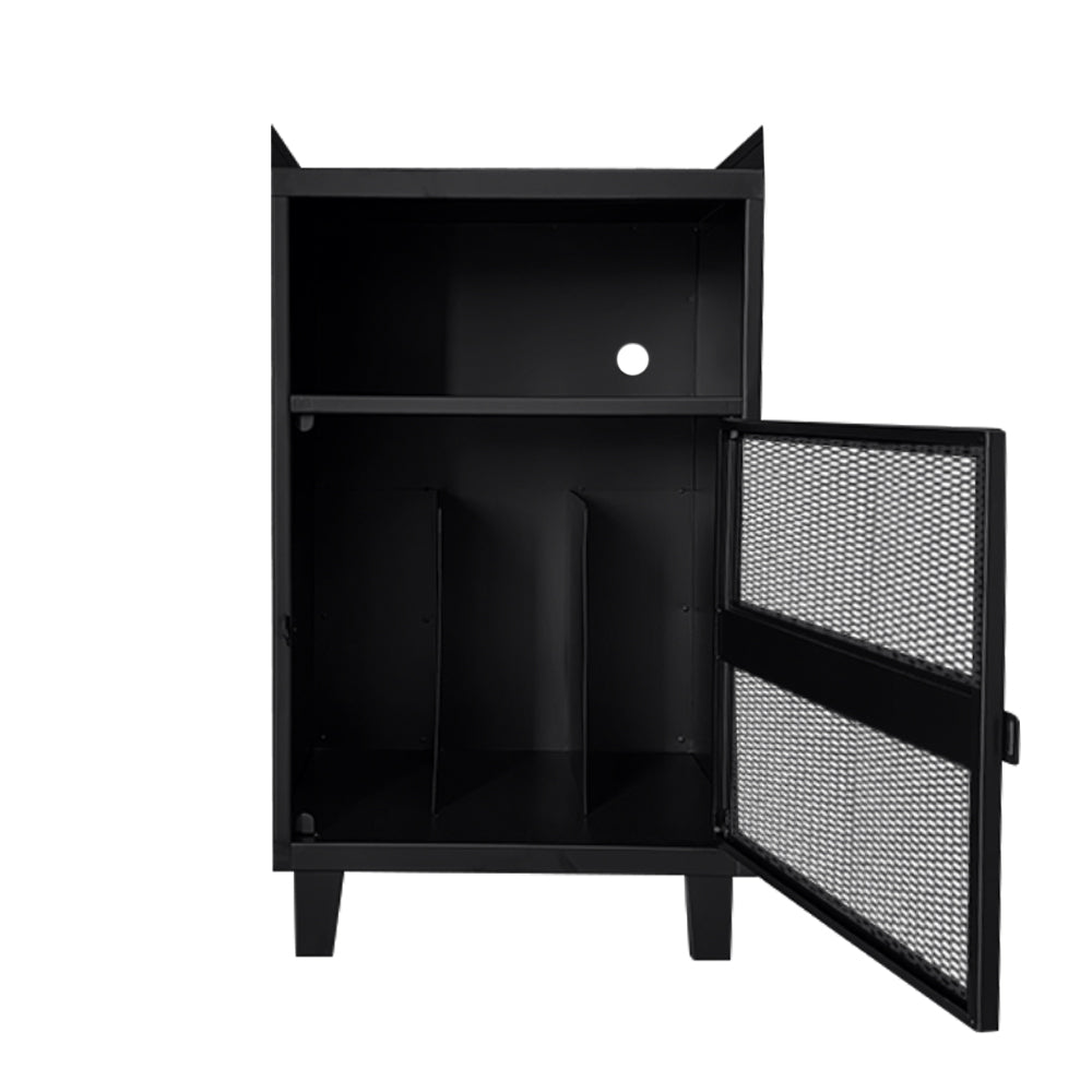 COMBO 11: Mesa de TV Rock Wood Negro Mate + Rack Vinilo Folk Negro Mate